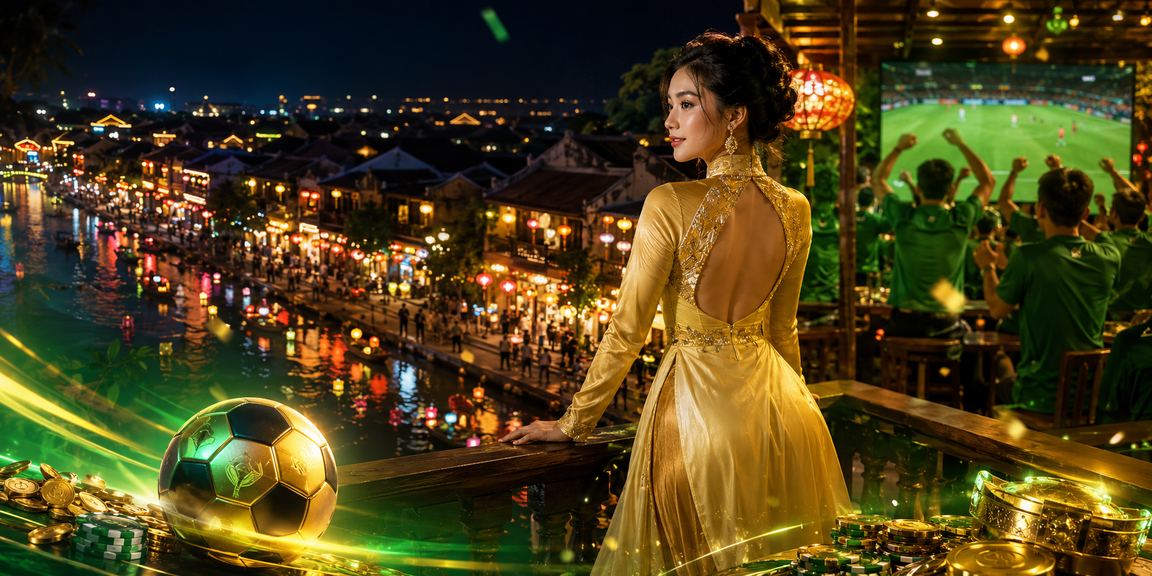 Khung cảnh Hội An với trang phục áo dài truyền thống gắn liền văn hóa giải trí địa phương